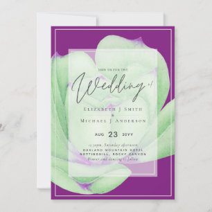 Boda Presupuestario de Suculentos de Pieza Púrpura