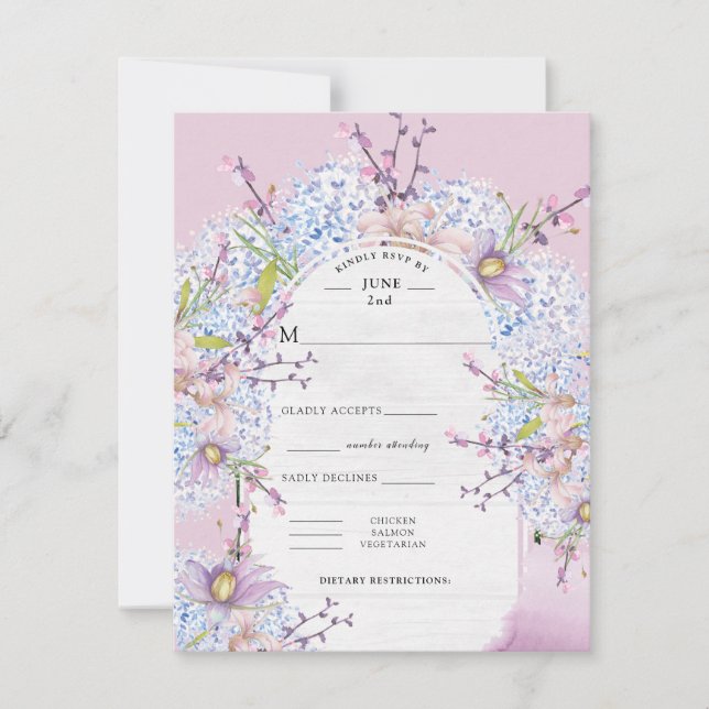 Boda Primaria Acuarela Floral RSVP Gabinete Ca (Anverso)