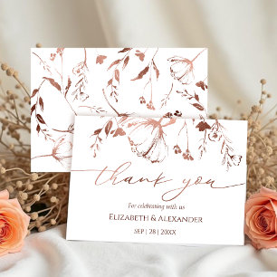 Boda Primaria Gracias Tarjeta Flora Silvestre