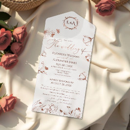 Boda Primaria Todo En Una Invitación Flor Silvestr