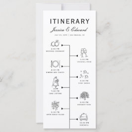 Boda Programa Fiesta Itinerario Moda Blanca Negra