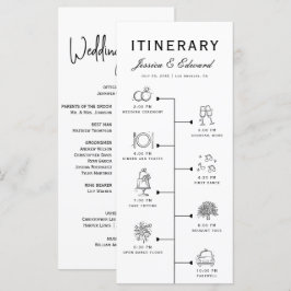 Boda Programa Fiesta Itinerario Moda Blanca Negra