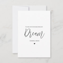 Boda Proveedor Gracias Tarjeta - Seamstress