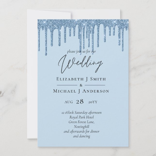 BODA Purpurina azul BUDGET (Anverso)