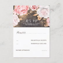 Boda Purpurina Floral Gold RSVP