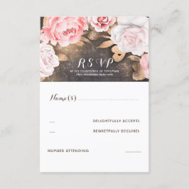 Boda Purpurina Floral Gold RSVP