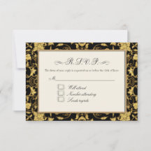 Boda Purpurina RSVP Gold Floral Damask Faux