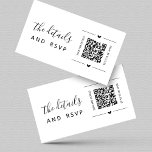 Boda QR Código RSVP y tarjeta de detalles Insertar<br><div class="desc">Boda QR Code RSVP y Details Card Insert - Un fondo maravillosamente moderno y minimalista para comunicar sus detalles de RSVP y boda. La inserción de tu código QR facilita aún más el proceso a tus huéspedes.</div>