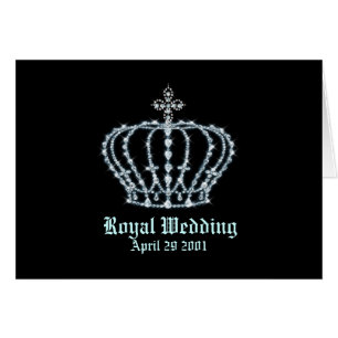 Boda real 5,6" x 4" tarjeta
