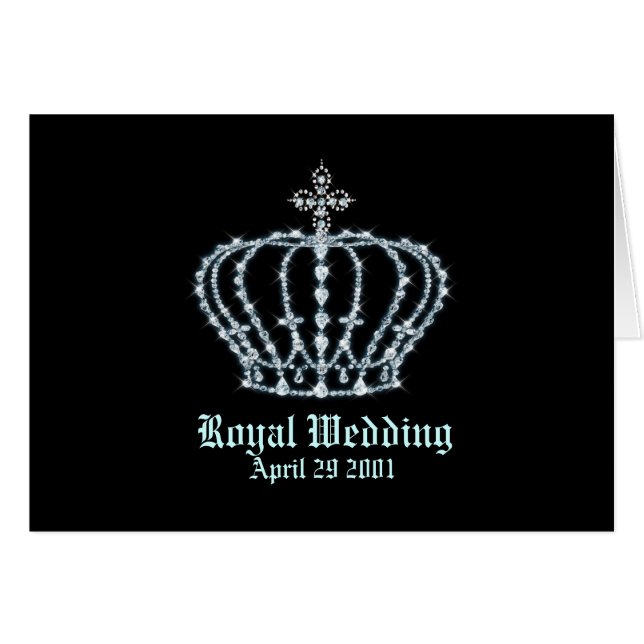 Boda real 5,6" x 4" tarjeta (Anverso (Horizontal))