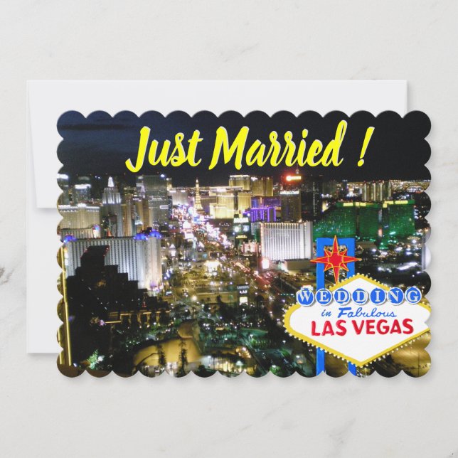 Boda recién casado Invitación Las Vegas (Anverso)