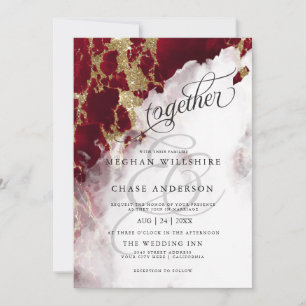 BODA Red Ruby Geode Watercolor Barefoot Bride™
