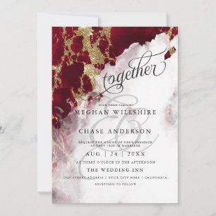 BODA Red Ruby Geode Watercolor Barefoot Bride™