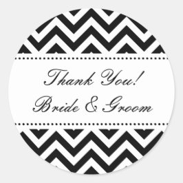 Boda redondo gracias pegatinas | sellador de sobre