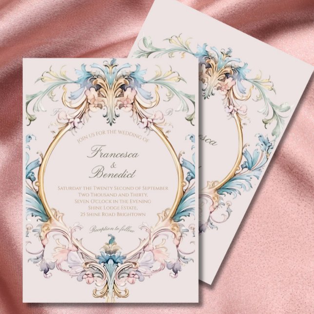 Boda Regency Elegant Victorian Invitación (Subido por el creador)