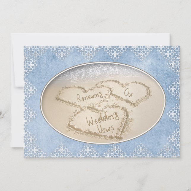 BODA RENOVANTE FACTURA INVITACIÓN - PLAYA/AZUL/LAC (Anverso)