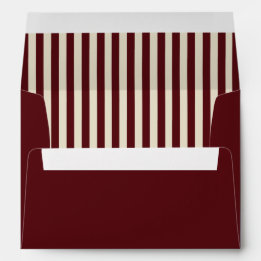 Boda Retro de Marfil y Burgundy a Rayas