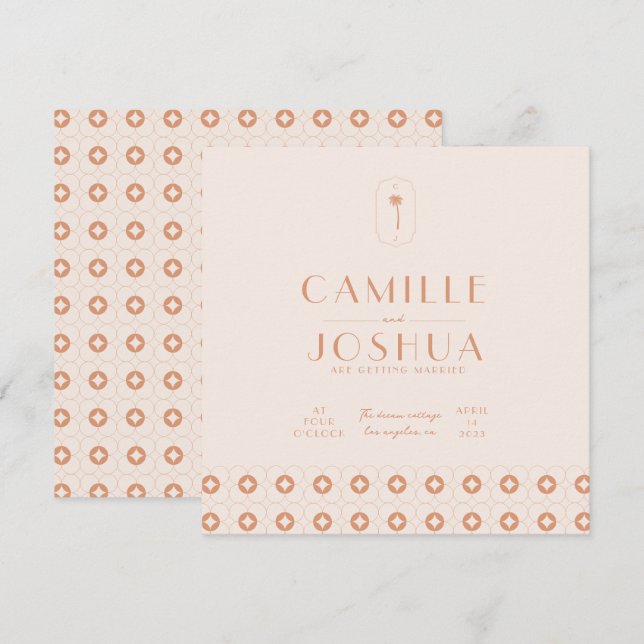 Boda retro de resorte de palma (Anverso / Reverso)