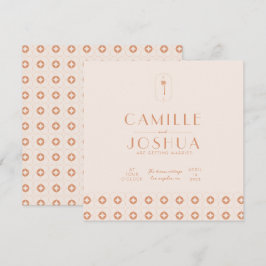 Boda retro de resorte de palma