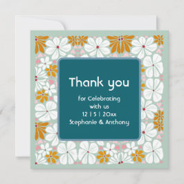 Boda Retro Flowers Groovy 70s Boho gracias