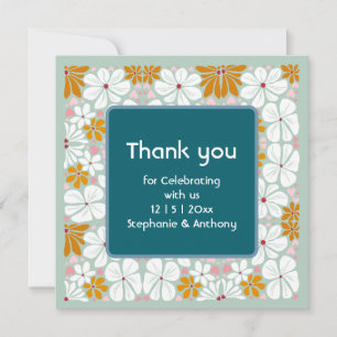 Boda Retro Flowers Groovy 70s Boho gracias