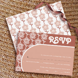 Boda retro groovy terracota 70 RSVP