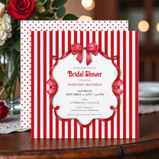 Boda Retro Rojo y Blanco: Invitación para Despedid