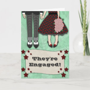 Boda Rockabilly, invitación de compromiso