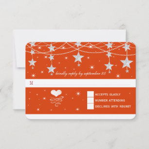Boda rojo más ligero bajo las estrellas RSVP