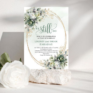 Boda romántica de vegetación Invitación de votos b