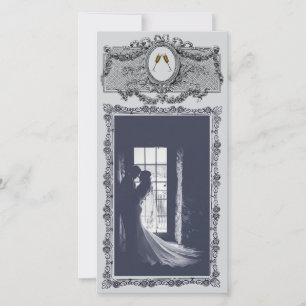 Boda Romántica Vintage Tarjeta de agradecimiento