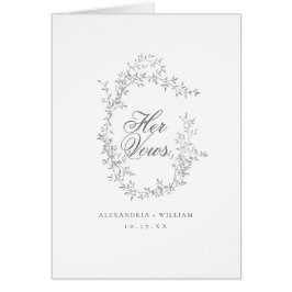 Boda romántico de caligrafía vota carta para ella