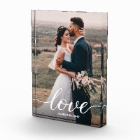 Boda romántico de escritura de amor Foto de recién