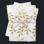 Boda Romántico de la Hoja Botánica de Oro<br><div class="desc">La elegante entrega de regalos de bodas en un falso patrón de hojas botánicas de oro hace una presentación impresionante. Ideal para recién casados,  duchas de novias,  duchas de bodas,  casas nuevas,  duchas de compromiso y más.</div>