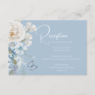 Boda Romántico de recepción con flores azules