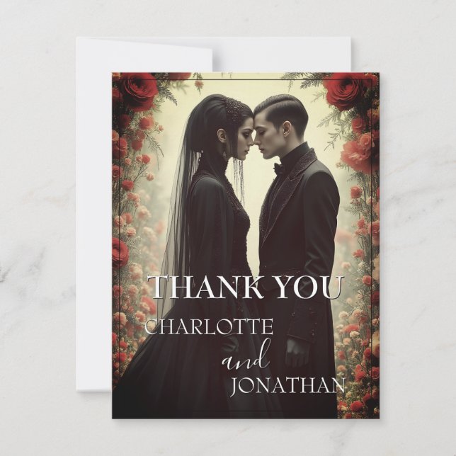 Boda romántico en elegancia negra (Anverso)