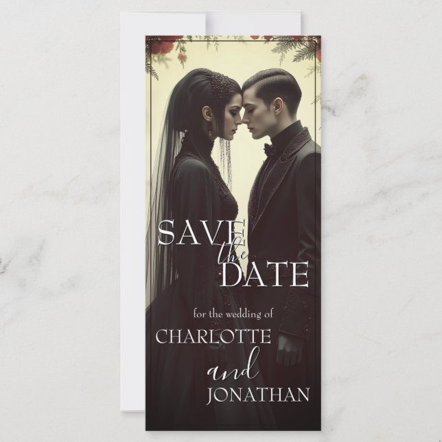 Boda romántico en elegancia negra (Anverso)