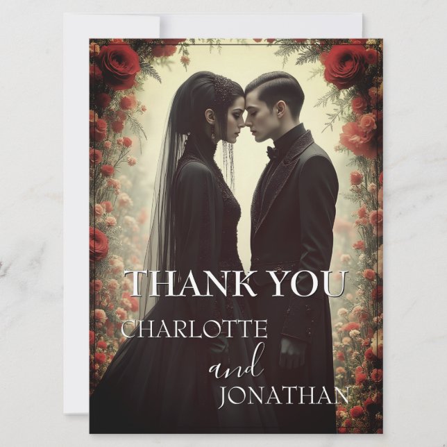 Boda romántico en elegancia negra (Anverso)