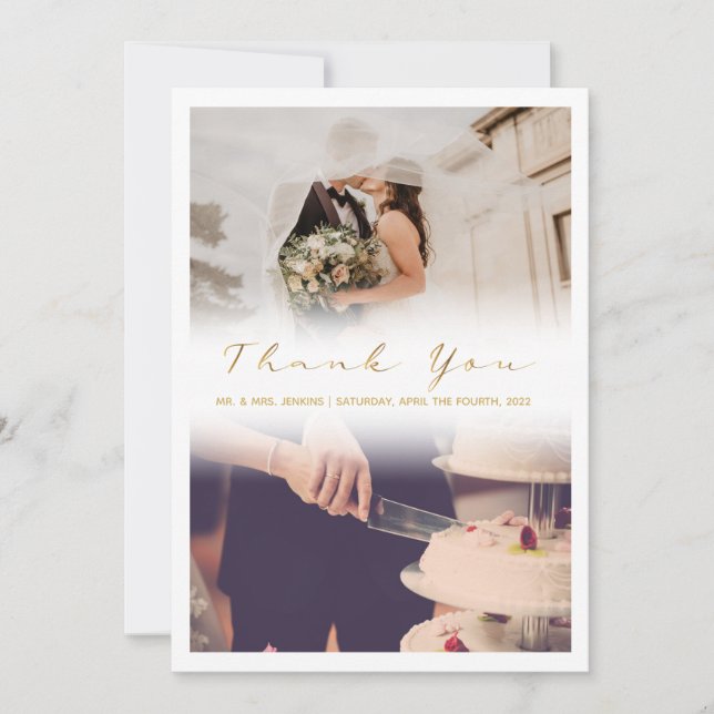 Boda romántico foto efecto atenuado tarjeta de agr (Anverso)