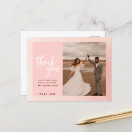 Boda romántico impresionante tarjetas de agradecim