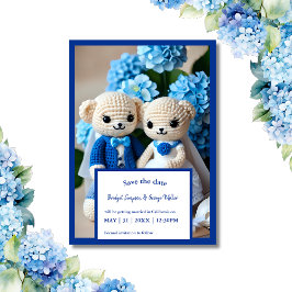 boda romántico pareja crochet caja fuerte la tarje