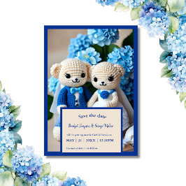 boda romántico pareja crochet caja fuerte la tarje