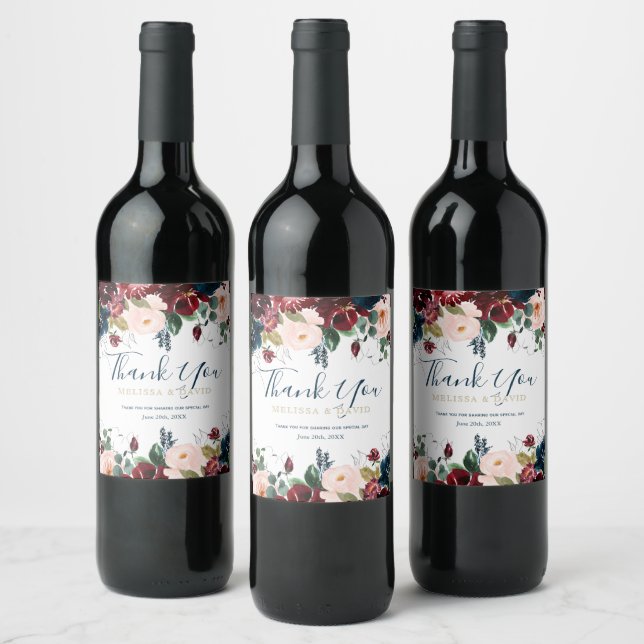 Boda romántico Pegatinas de botellas de vino (Botellas)
