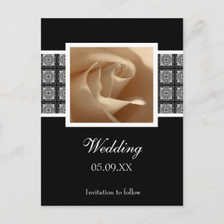 Boda Rosa bonito Guardar La Invitación De Fecha Po