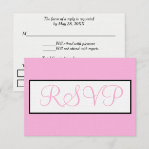 Boda Rosa Claro Blanco RSVP