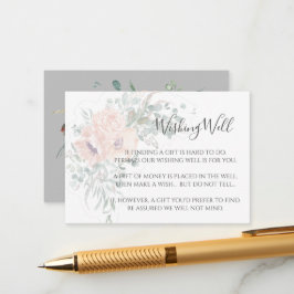 Boda rosa de Rubor con tarjeta de presentación par