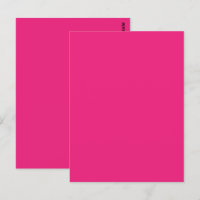 Boda Rosa Fucsia | Invitación de Color Sólido y At
