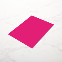 Boda Rosa Fucsia | Invitación de Color Sólido y Au