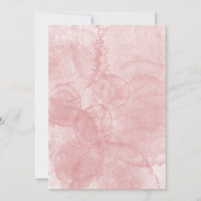 Boda rosa o invitación de fiesta en blanco (Anverso)