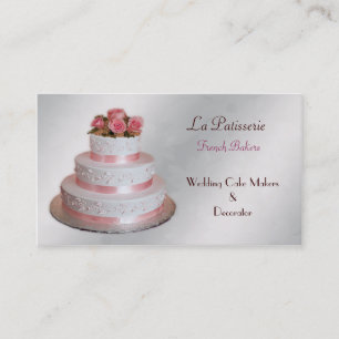 boda rosa plateado Cake Fabrica tarjetas de negoci
